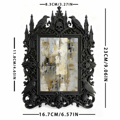 Shop-favorite-pick Gothic Dark-style Photo Frame | Witchy Herbal Divination Party Decor, Photo Ornament, Wall/Table Dual-use, Durable Frame