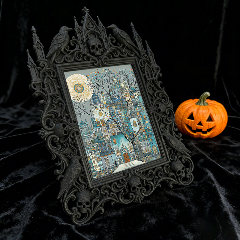 Trend-leading-pick Gothic Dark-style Photo Frame | Dark Fantasy LARP Character Award Ceremony Decor, Photo Ornament, Wall-mountable & Tablet