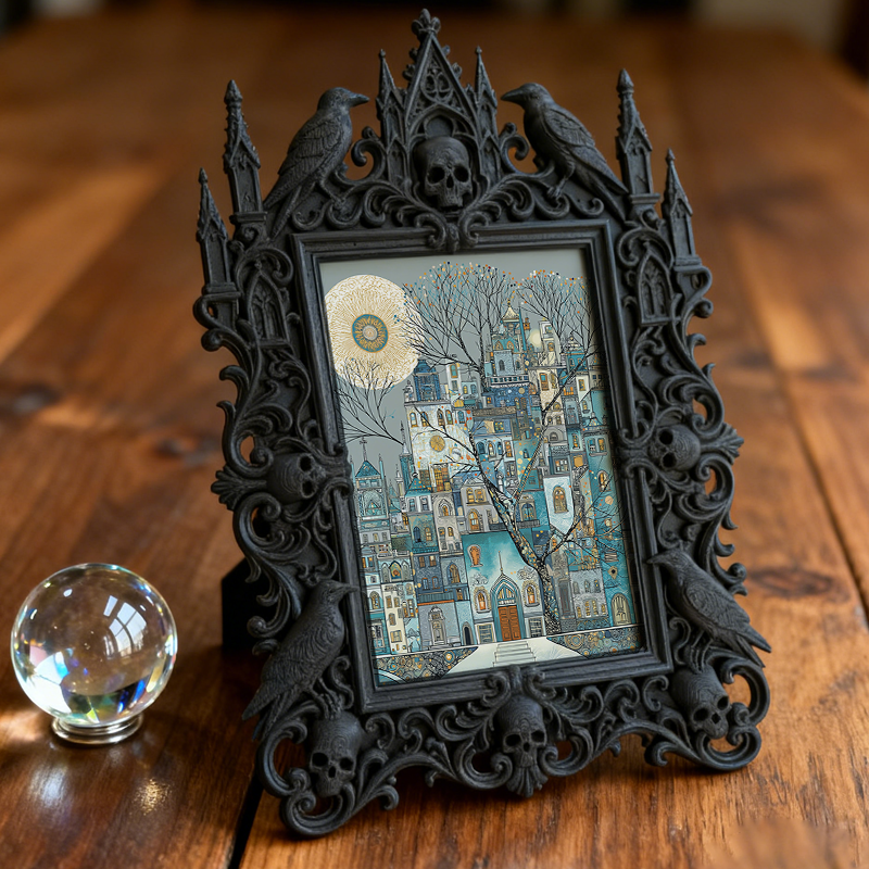 Trend-leading-pick Gothic Dark-style Photo Frame | Dark Fantasy LARP Character Award Ceremony Decor, Photo Ornament, Wall-mountable & Tablet