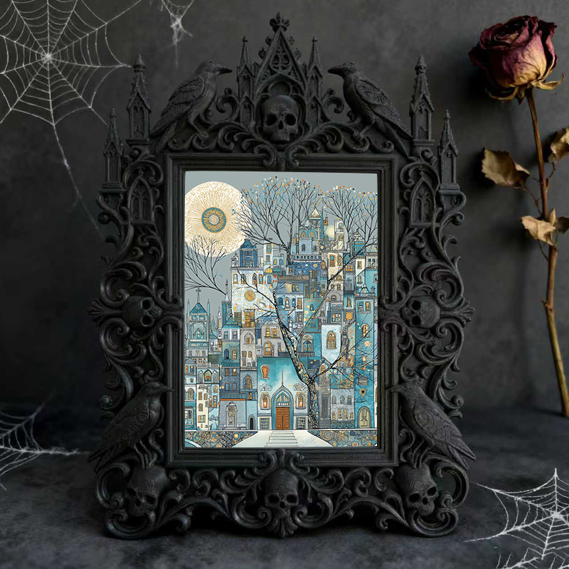 Trend-leading-pick Gothic Dark-style Photo Frame | Dark Fantasy LARP Character Award Ceremony Decor, Photo Ornament, Wall-mountable & Tablet