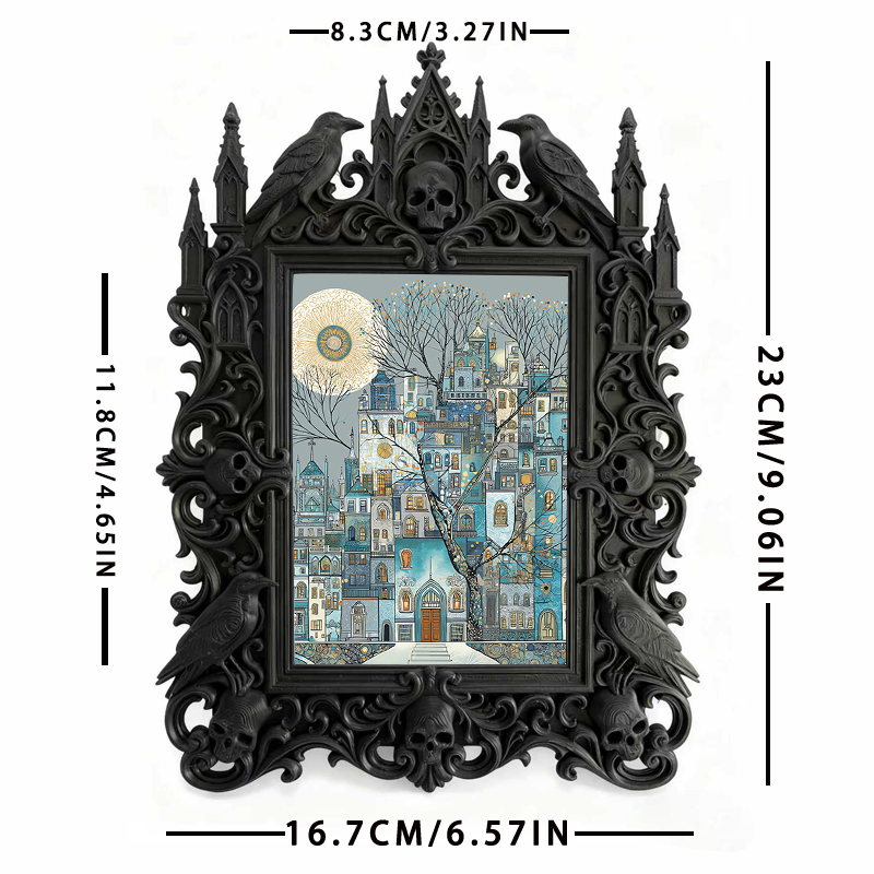 Trend-leading-pick Gothic Dark-style Photo Frame | Dark Fantasy LARP Character Award Ceremony Decor, Photo Ornament, Wall-mountable & Tablet