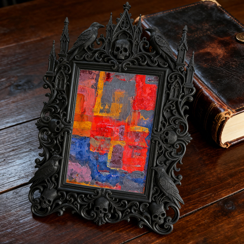 Must-own-now Gothic Dark-style Photo Frame | Gothic Themed Bridal Shower Gift Table Decor, Photo Ornament, Wall/Table Dual-use, Eco-friendly