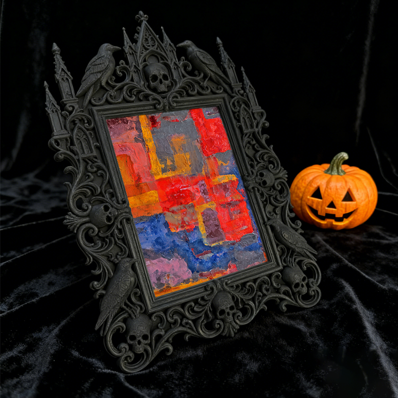 Must-own-now Gothic Dark-style Photo Frame | Gothic Themed Bridal Shower Gift Table Decor, Photo Ornament, Wall/Table Dual-use, Eco-friendly
