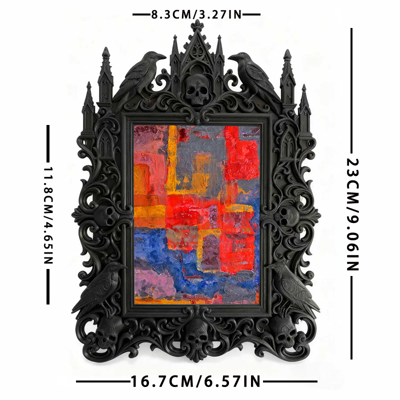 Must-own-now Gothic Dark-style Photo Frame | Gothic Themed Bridal Shower Gift Table Decor, Photo Ornament, Wall/Table Dual-use, Eco-friendly