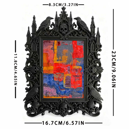 Must-own-now Gothic Dark-style Photo Frame | Gothic Themed Bridal Shower Gift Table Decor, Photo Ornament, Wall/Table Dual-use, Eco-friendly