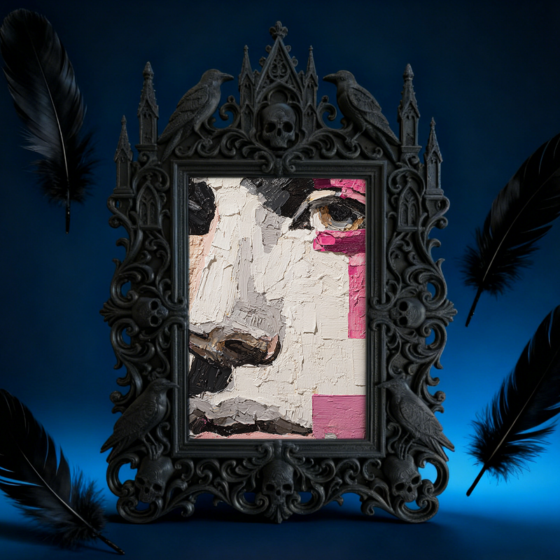 Limited-drop Gothic Dark-style Photo Frame | Werewolf Themed Mountain Hiking Meetup Decor, Photo Ornament, Dual-use Display, Sturdy Frame