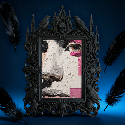 Limited-drop Gothic Dark-style Photo Frame | Werewolf Themed Mountain Hiking Meetup Decor, Photo Ornament, Dual-use Display, Sturdy Frame