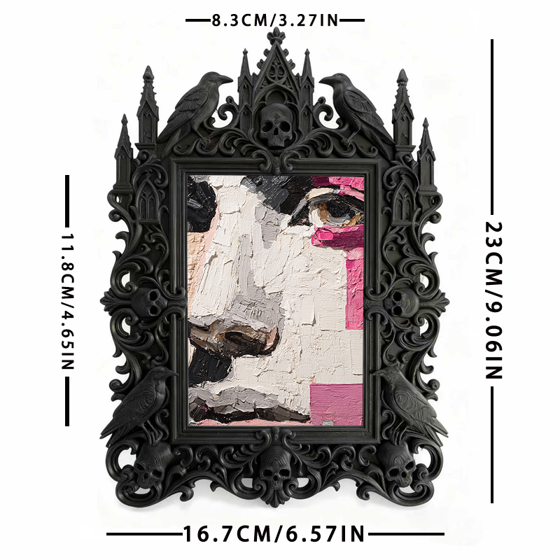 Limited-drop Gothic Dark-style Photo Frame | Werewolf Themed Mountain Hiking Meetup Decor, Photo Ornament, Dual-use Display, Sturdy Frame