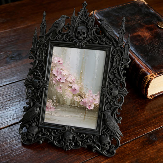 Exclusive-release Gothic Dark-style Photo Frame | Occult Astrology Birth Chart Workshop Decor, Photo Ornament, Wall-mountable & Tabletop, Co