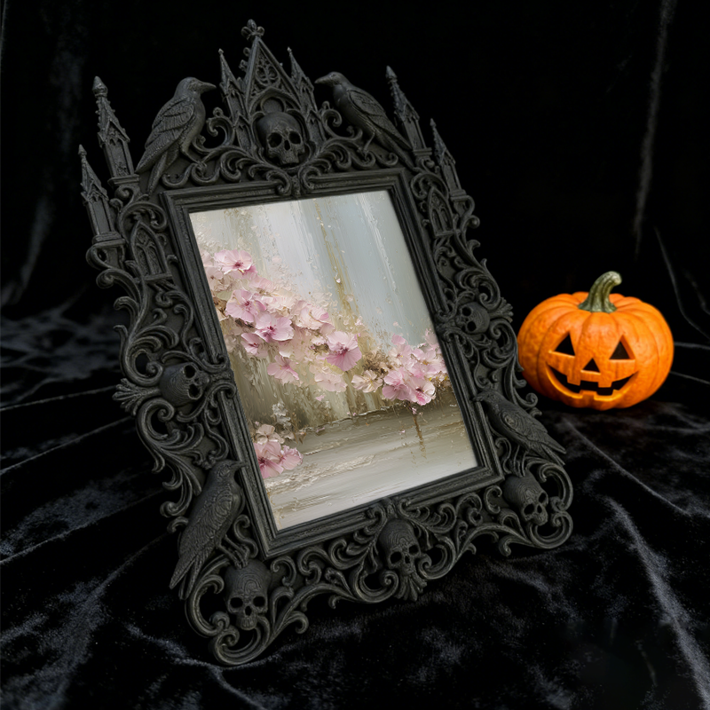 Exclusive-release Gothic Dark-style Photo Frame | Occult Astrology Birth Chart Workshop Decor, Photo Ornament, Wall-mountable & Tabletop, Co