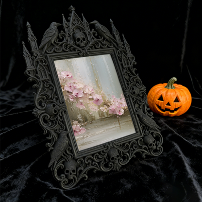 Exclusive-release Gothic Dark-style Photo Frame | Occult Astrology Birth Chart Workshop Decor, Photo Ornament, Wall-mountable & Tabletop, Co