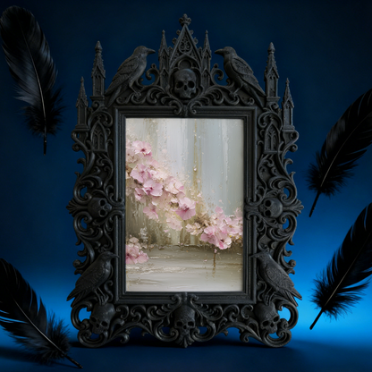 Exclusive-release Gothic Dark-style Photo Frame | Occult Astrology Birth Chart Workshop Decor, Photo Ornament, Wall-mountable & Tabletop, Co