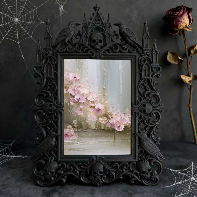 Exclusive-release Gothic Dark-style Photo Frame | Occult Astrology Birth Chart Workshop Decor, Photo Ornament, Wall-mountable & Tabletop, Co