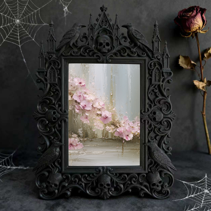 Exclusive-release Gothic Dark-style Photo Frame | Occult Astrology Birth Chart Workshop Decor, Photo Ornament, Wall-mountable & Tabletop, Co
