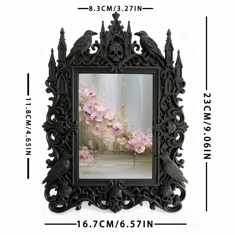 Exclusive-release Gothic Dark-style Photo Frame | Occult Astrology Birth Chart Workshop Decor, Photo Ornament, Wall-mountable & Tabletop, Co