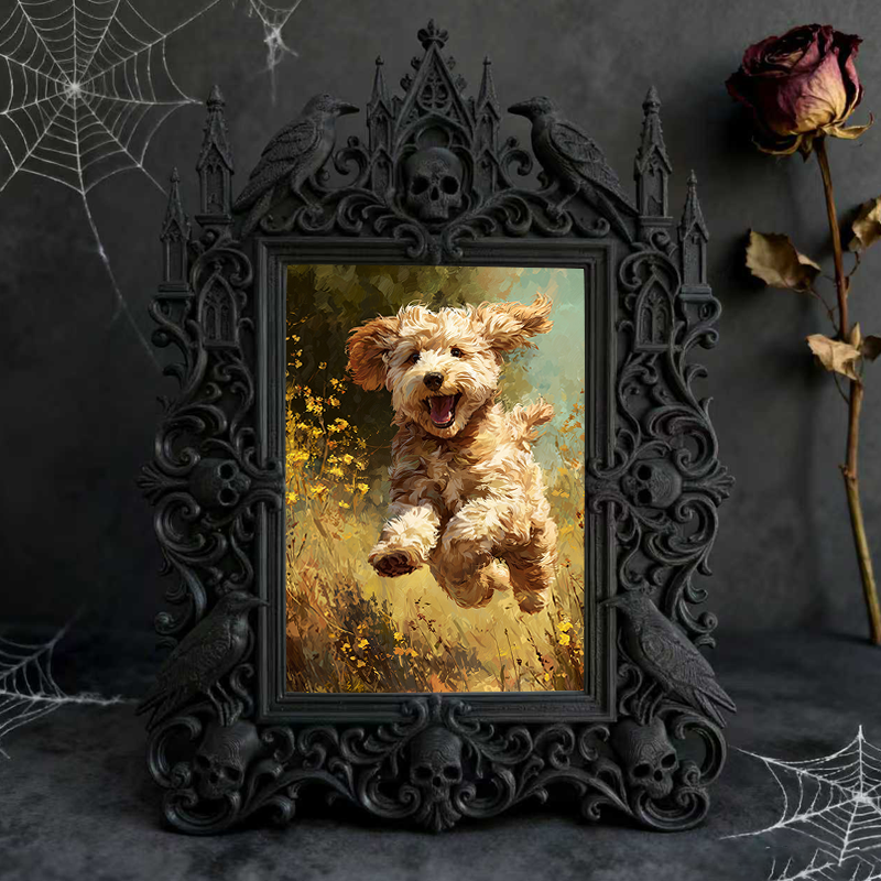 Reel-trending Gothic Dark-style Photo Frame | Paranormal Investigation Equipment Exhibition Decor, Photo Ornament, Wall-mountable & Tabletop