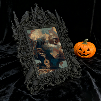 Viral-favorite-pick Gothic Dark-style Photo Frame | Gothic Entryway Shoe Cabinet Top Decor, Photo Ornament, Wall-mountable & Tabletop, Plast