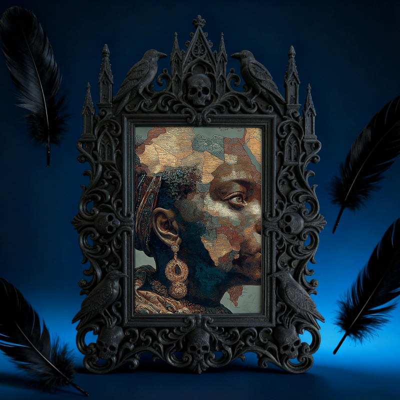 Viral-favorite-pick Gothic Dark-style Photo Frame | Gothic Entryway Shoe Cabinet Top Decor, Photo Ornament, Wall-mountable & Tabletop, Plast