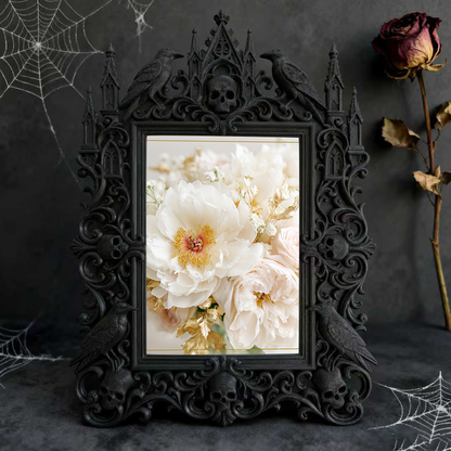 Highly-recommended Gothic Dark-style Photo Frame | Gothic Basement Billiard Room Decor, Photo Ornament, Wall-mountable & Tabletop, Scratch-r
