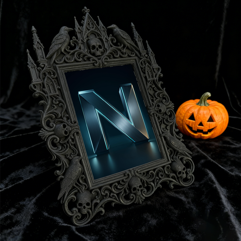 Trend-alert-pick Gothic Dark-style Photo Frame | Dark Academia Study Room Window Sill Decor, Photo Ornament, Wall/Table Dual-use, Eco-friend