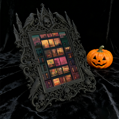 Exclusive-stock-pick Gothic Dark-style Photo Frame | Occult Home Reading Lamp Side Decor, Photo Ornament, Wall-mountable & Tabletop, Collect