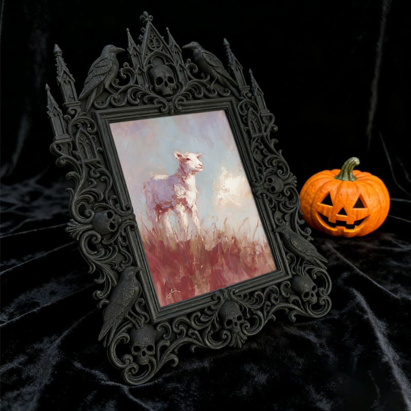 Rare-edition-pick Gothic Dark-style Photo Frame | Gothic Balcony Hanging Chair Side Decor, Photo Ornament, Wall/Table Dual-use, Rustic Frame