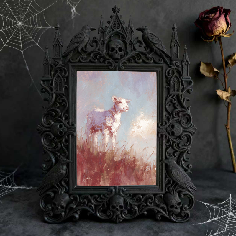 Rare-edition-pick Gothic Dark-style Photo Frame | Gothic Balcony Hanging Chair Side Decor, Photo Ornament, Wall/Table Dual-use, Rustic Frame