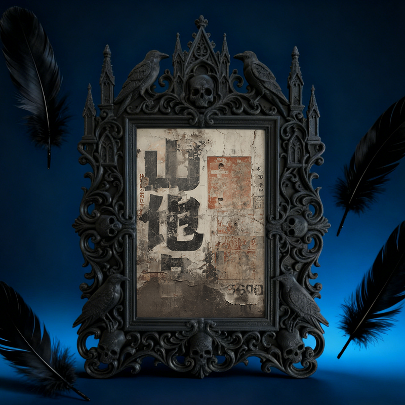 One-of-a-kind-gem Gothic Dark-style Photo Frame | Witchy Kitchen Herb Drying Rack Side Decor, Photo Ornament, Wall-mountable & Tabletop, Por