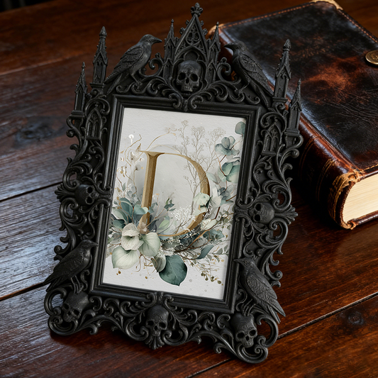 Shop-top-seller Gothic Dark-style Photo Frame | Vampire-themed Wine Tasting Room Decor, Photo Ornament, Wall-mountable & Tabletop, Lightweig