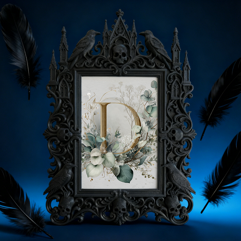 Shop-top-seller Gothic Dark-style Photo Frame | Vampire-themed Wine Tasting Room Decor, Photo Ornament, Wall-mountable & Tabletop, Lightweig