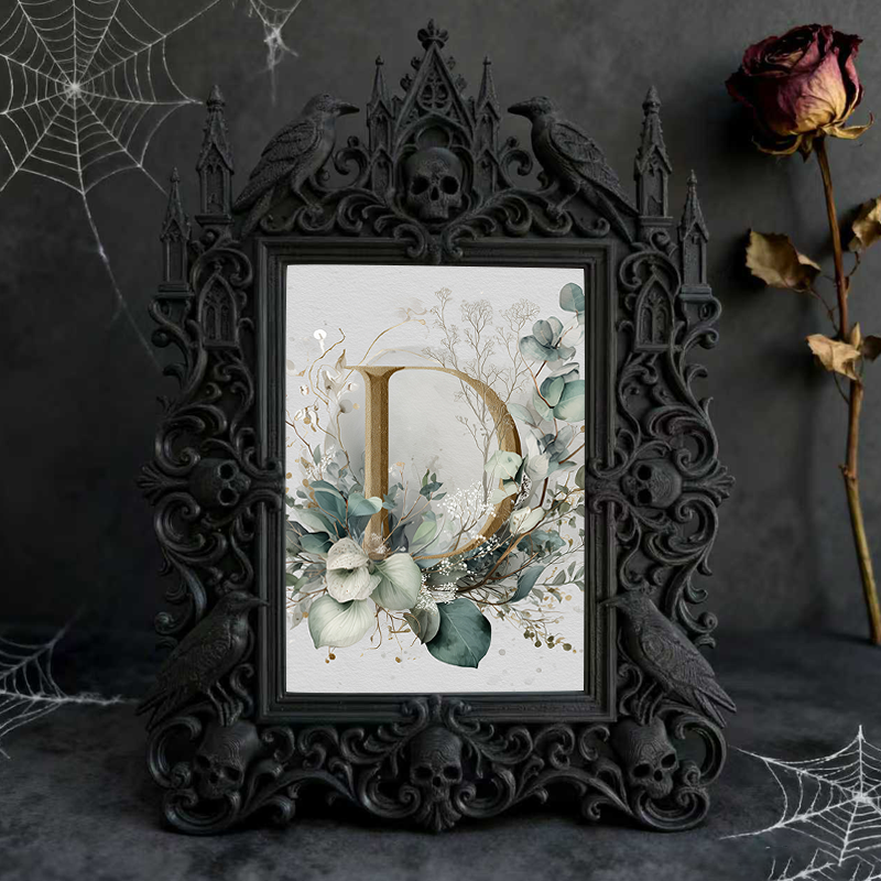 Shop-top-seller Gothic Dark-style Photo Frame | Vampire-themed Wine Tasting Room Decor, Photo Ornament, Wall-mountable & Tabletop, Lightweig
