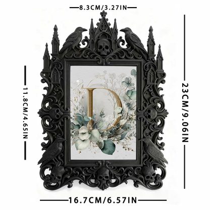 Shop-top-seller Gothic Dark-style Photo Frame | Vampire-themed Wine Tasting Room Decor, Photo Ornament, Wall-mountable & Tabletop, Lightweig