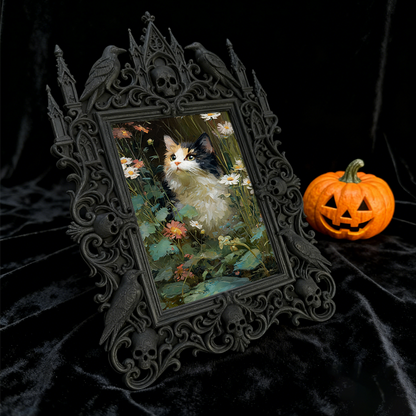 Trend-buzzing Gothic Dark-style Photo Frame | Punk Rock Band Merchandise Storage Shop Decor, Photo Ornament, Wall/Table Dual-use, Eco-friend