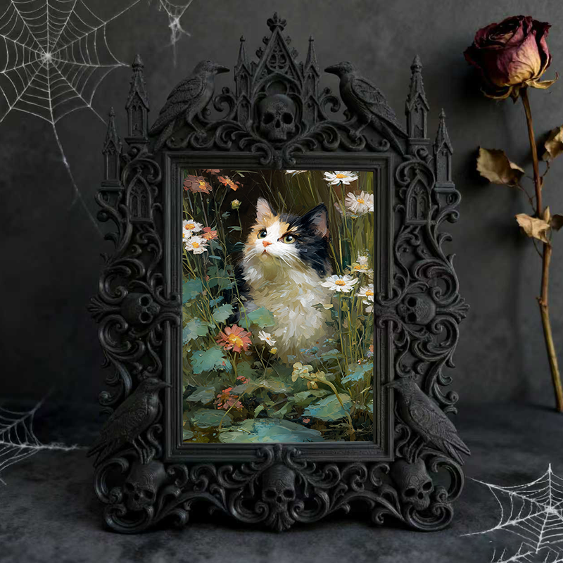 Trend-buzzing Gothic Dark-style Photo Frame | Punk Rock Band Merchandise Storage Shop Decor, Photo Ornament, Wall/Table Dual-use, Eco-friend