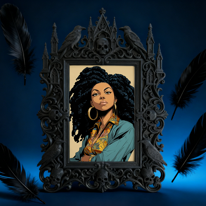 Must-grab Gothic Dark-style Photo Frame | Horror Themed Vinyl Record Shop Decor, Photo Ornament, Wall-mountable & Tabletop, Slim Frame