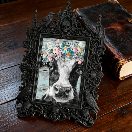 Exclusive-drop Gothic Dark-style Photo Frame | Occult Tarot Card Deck Storage Shop Decor, Photo Ornament, Wall-mountable & Tabletop, Collect