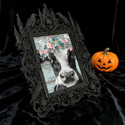 Exclusive-drop Gothic Dark-style Photo Frame | Occult Tarot Card Deck Storage Shop Decor, Photo Ornament, Wall-mountable & Tabletop, Collect