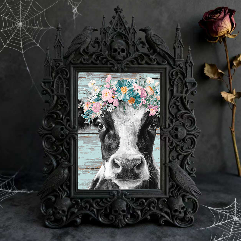 Exclusive-drop Gothic Dark-style Photo Frame | Occult Tarot Card Deck Storage Shop Decor, Photo Ornament, Wall-mountable & Tabletop, Collect
