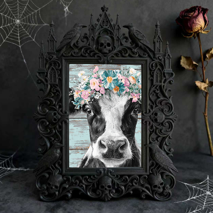 Exclusive-drop Gothic Dark-style Photo Frame | Occult Tarot Card Deck Storage Shop Decor, Photo Ornament, Wall-mountable & Tabletop, Collect