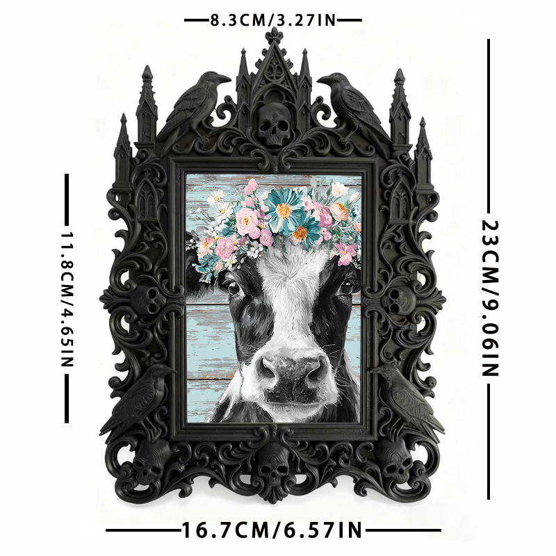 Exclusive-drop Gothic Dark-style Photo Frame | Occult Tarot Card Deck Storage Shop Decor, Photo Ornament, Wall-mountable & Tabletop, Collect