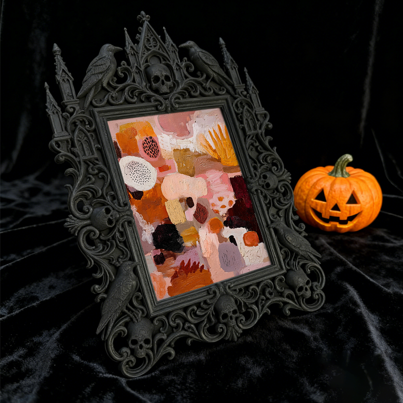 Reel-famous Gothic Dark-style Photo Frame | Gothic Eyelash Glue Remover Shop Decor, Photo Ornament, Wall-mountable & Tabletop, High-gloss Fr