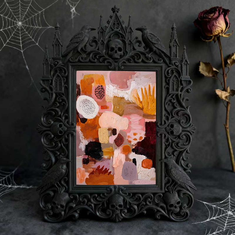 Reel-famous Gothic Dark-style Photo Frame | Gothic Eyelash Glue Remover Shop Decor, Photo Ornament, Wall-mountable & Tabletop, High-gloss Fr