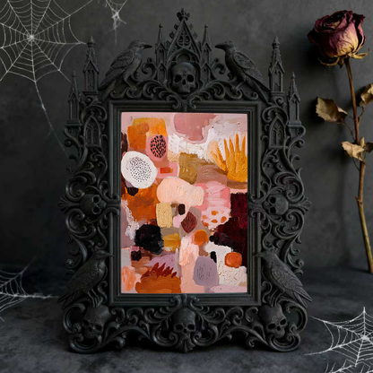 Reel-famous Gothic Dark-style Photo Frame | Gothic Eyelash Glue Remover Shop Decor, Photo Ornament, Wall-mountable & Tabletop, High-gloss Fr