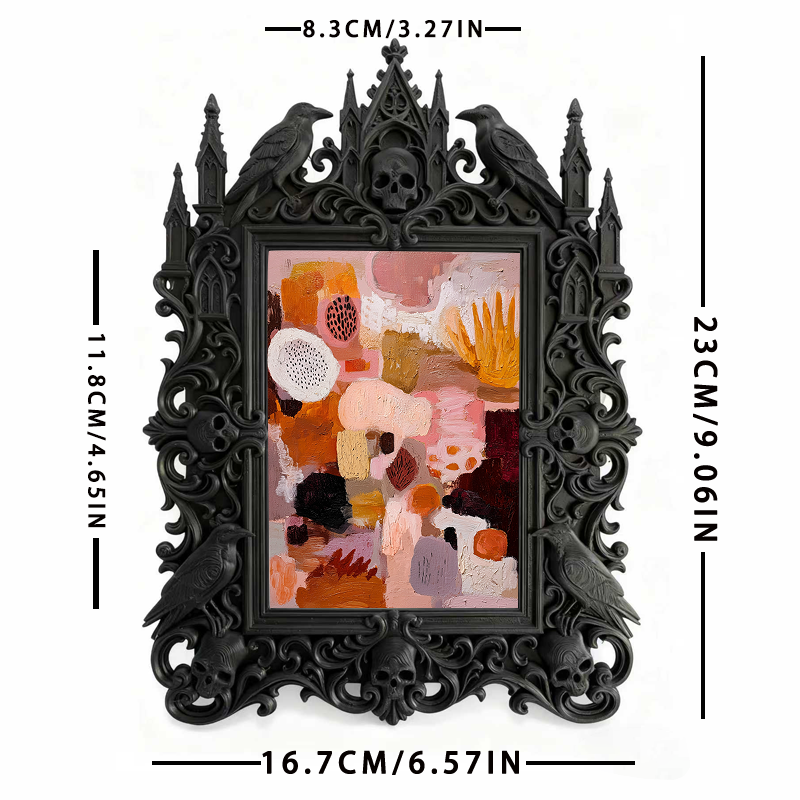 Reel-famous Gothic Dark-style Photo Frame | Gothic Eyelash Glue Remover Shop Decor, Photo Ornament, Wall-mountable & Tabletop, High-gloss Fr