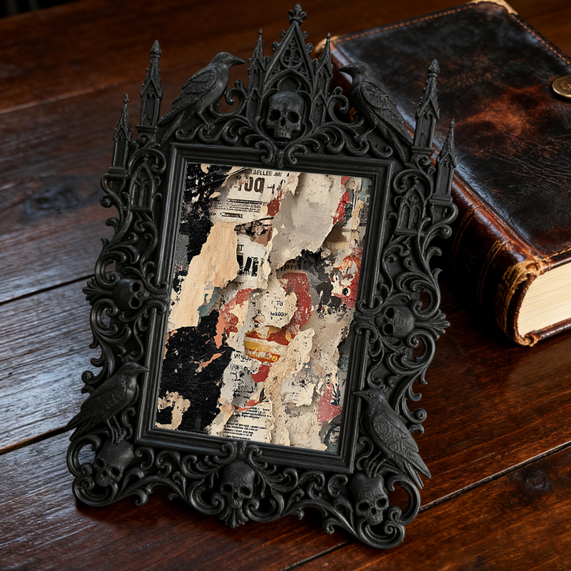Hard-to-find Gothic Dark-style Photo Frame | Vampire Cosplay Wig Storage Shop Decor, Photo Ornament, Wall/Table Dual-use, Artistic Frame