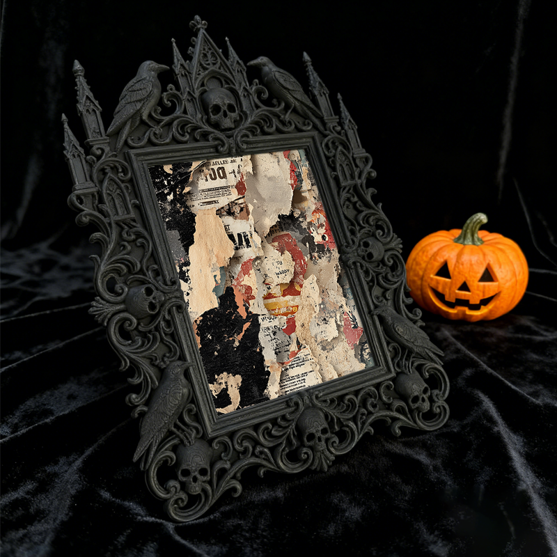Hard-to-find Gothic Dark-style Photo Frame | Vampire Cosplay Wig Storage Shop Decor, Photo Ornament, Wall/Table Dual-use, Artistic Frame