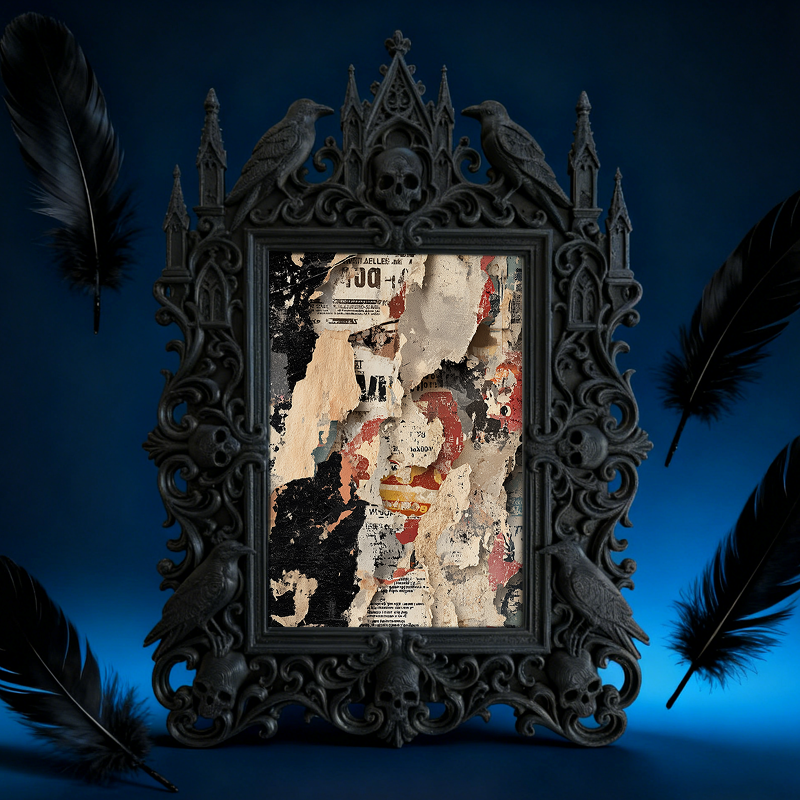 Hard-to-find Gothic Dark-style Photo Frame | Vampire Cosplay Wig Storage Shop Decor, Photo Ornament, Wall/Table Dual-use, Artistic Frame