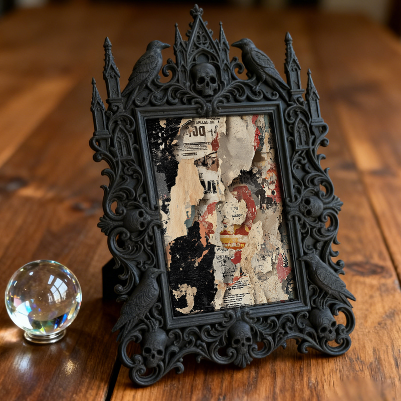 Hard-to-find Gothic Dark-style Photo Frame | Vampire Cosplay Wig Storage Shop Decor, Photo Ornament, Wall/Table Dual-use, Artistic Frame