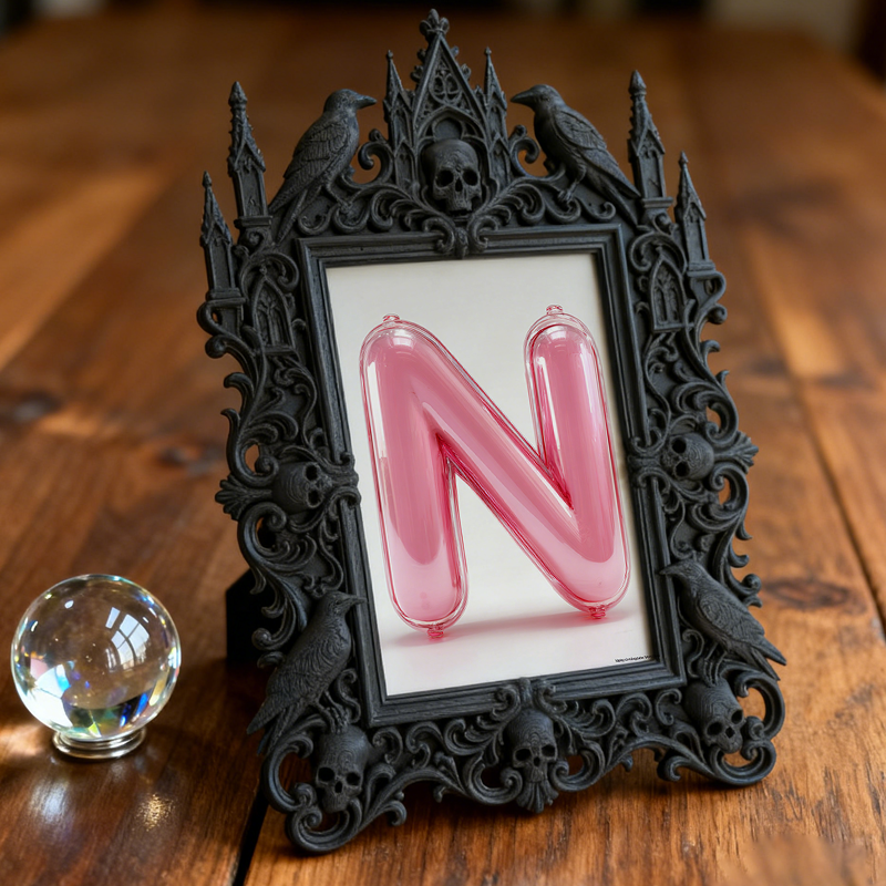 Sturdy-built Gothic Dark-style Photo Frame | Gothic Custom Leather Notebook Shop Decor, Photo Ornament, Dual-use Display, Wear-resistant Fra