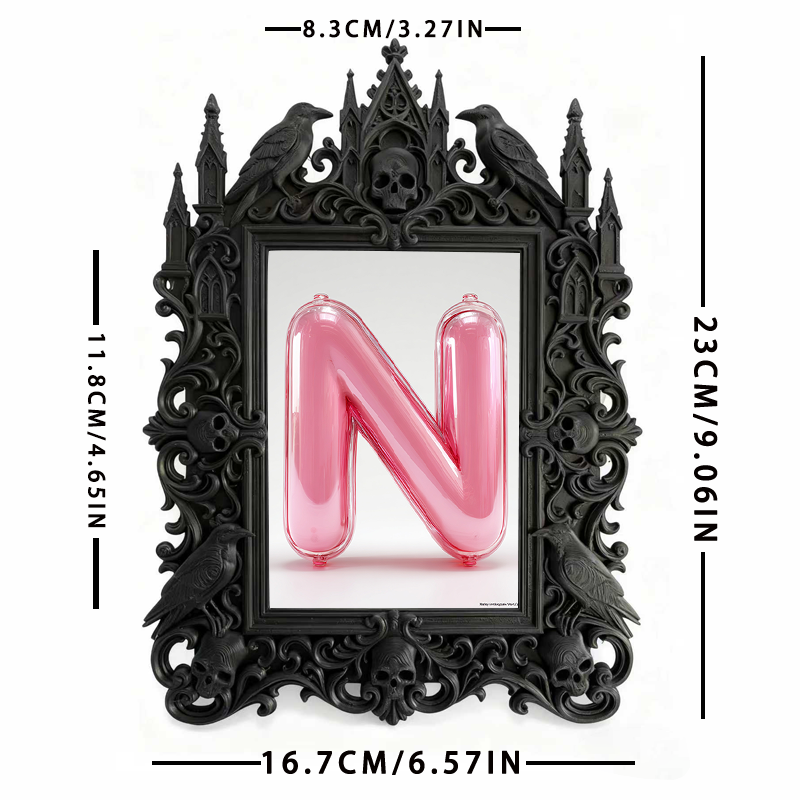 Sturdy-built Gothic Dark-style Photo Frame | Gothic Custom Leather Notebook Shop Decor, Photo Ornament, Dual-use Display, Wear-resistant Fra